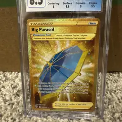 BIG PARASOL 199/189 GOLD SECRET RARE DARKNESS ABLAZE CGC 8.5 GRADED SLAB - Image 3