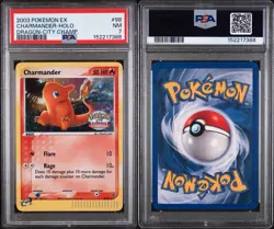 Pokemon TCG 2003 Charmander EX Dragon City Championship Promo Holo PSA 7 🌀SWIRL - Image 3
