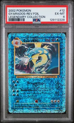2002 POKEMON LEGEND COLL #12 GYARADOS-REVERSE FOIL PSA 6 - Image 1