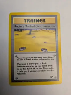 Rocket's Minefield Gym Uncommon Unlimited Gym Challenge 119/132 HP Pokemon TCG - Image 1