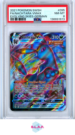 FA/NACHTARA VMAX EVOLVING SKIES-GER POKEMON SWSH EVOLVING SKIES 2021 095 PSA 8 - Image 1