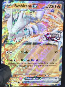 Pokemon Reshiram ex 020/086 White Flare Double Rare Holo NM Scarlet & Violet - Image 2