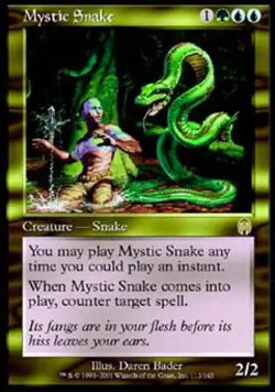 Mystic Snake - Medium Play MTG Apocalypse - Image 1