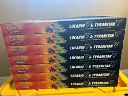 Pokemon Lucario & Tyranitar V Heavy Hitters Premium Collection Lot of 7 Evolving - Image 3