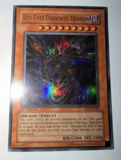Yu-Gi-Oh Red-Eyes Darkness Dragon SD1-EN001 Ultra Rare 1st Edition - Image 1