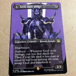 MTG Final Fantasy Cecil, Dark Knight /Cecil, Redeemed Paladin Borderless Reg JP - Image 1