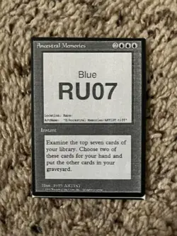 MTG - Ancestral Memories x1 - Mirage Playtest Card! - Image 1