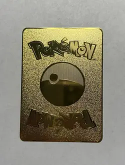 Mona Pika Pikachu Mona Lisa Portrait Custom Gold Metal Fan Art Display Card New - Image 2