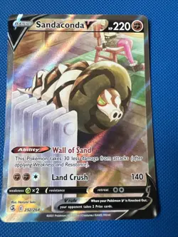 Pokemon TCG Sandaconda v Fusion Strike Holo Full Art Ultra Rare Card 252/264 - Image 1