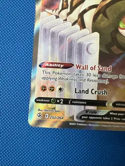 Pokemon TCG Sandaconda v Fusion Strike Holo Full Art Ultra Rare Card 252/264 - Image 5