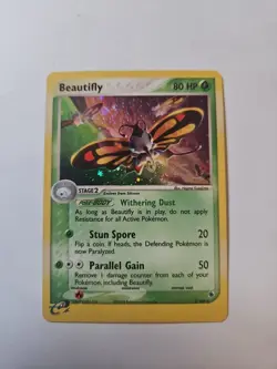 Pokemon Card Beautifly EX Ruby and Sapphire Holo Rare 2/109 - Image 1