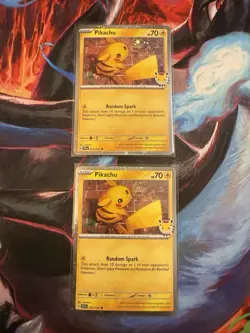 Pikachu Pokemon Day 2026 Lot of 2 with Swirl Promo Card - Image 1