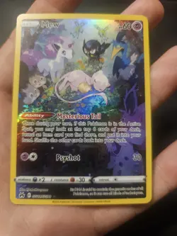 Mew GG10/GG70 Crown Zenith Galarian Gallery Full Art Holo Pokemon Card - NM - Image 1