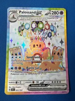 Palossand ex 221/191 Surging Sparks Full Art Ultra Rare Pokemon Card - Image 1