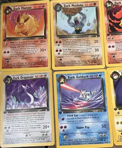 16 Vintage POKEMON Cards TEAM ROCKET 1st Edition ALL "DARK" - VG++ to NEAR MINT! - Image 3
