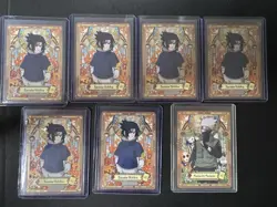 Naruto Kayou Cards Lot 6x NM Sasuke Uchiha x1 Kakashi Rare Collectible - Image 1
