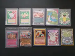 Pokemon trading card lot Green back Charizard 115/190 victreebell lapras - Image 1