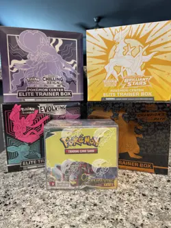 Pokemon evolving skies booster box brilliant stars chilling reign etb champ path - Image 1