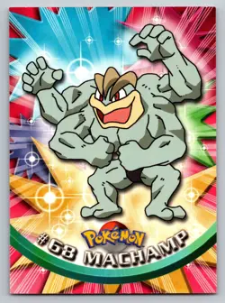 Topps Pokemon Machamp #68 Topps TV Animation Edition Blue Logo (NM-) - Image 1
