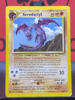 Aerodactyl 15/64 Neo Revelation WOTC Pokemon TCG Regular Rare 1999 LP - Image 3