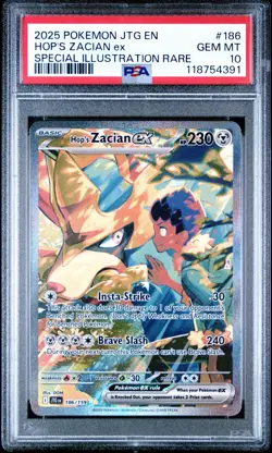2025 POKEMON JOURNEY TOGETHER SPECIAL ILLUSTRATION HOP'S ZACIAN EX PSA 10 - Image 1