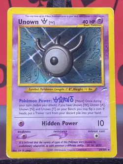 Unown W 29/105 Neo Destiny WOTC Pokemon TCG Regular Rare 1999 HP - Image 3