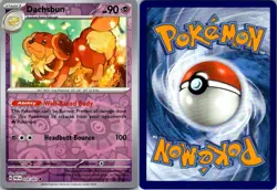 Dachsbun 039/091 UC Paldean Fates Pokemon Reverse Holo NM - Image 3