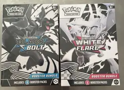 Pokemon Black Bolt and White Flare Booster Bundle Set of 2 Sealed - Image 1