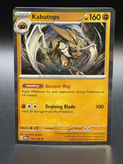 Kabutops 141/165 Holo Rare SV: Scarlet & Violet 151 Pokemon 151 Pokemon TCG - NM - Image 1