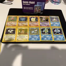 10 Vintage POKEMON HOLO LOT Base Set JungleFossil 1st Ed Machamp WOTC LP-NM Rare - Image 1