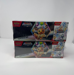 Lot of 2 - Pokemon Prismatic Evolutions Sam's Club Surprise + Booster Bundle Box - Image 1