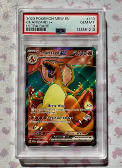 Charizard EX 183/165 Scarlet & Violet 151 Pokemon TCG PSA 10 English - Image 1