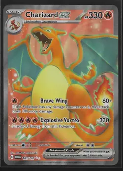 Charizard ex 183/165 Pokemon TCG Scarlet & Violet 151 Ultra Rare Full Art NM - Image 1