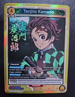 Union Arena Demon Slayer Tanjiro Kamado SR Foil Action 002 Bandai English NM-MT - Image 1