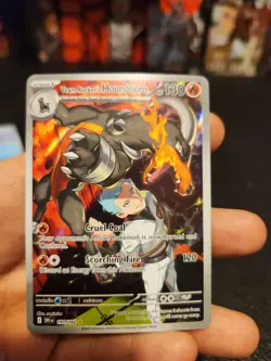Pokemon Team Rocket's Houndoom Sv10 Destined Rivals 191/182 Illustration Rare NM - Image 1