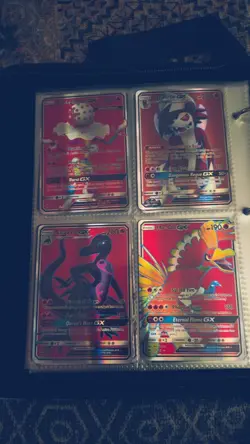 Pokemon TCG GX, Trainer, Holo Card Lot Binder Nidorino Sandshrew Lycanroc Ho-Oh - Image 2