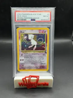 2000 Pokemon Black Star Promo Mew Holo #9 League Promo PSA 8 Vintage Card - Image 1