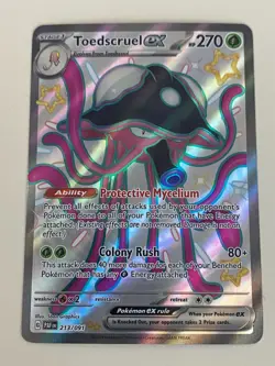 Pokemon Toedscruel ex 213/091 Paldean Fates Shiny Ultra Rare NM Free Card - A - Image 1