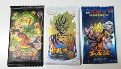 3 Premium Chrome Black, Blue, White Dragon Ball super card game Booster packs - Image 2