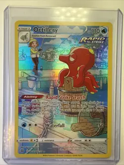 Pokemon TCG Octillery Sword & Shield Brilliant Stars Holo Card TG03/TG30 - Image 1