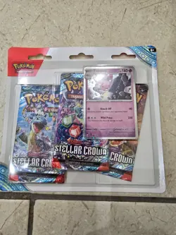 Pokemon TCG Scarlet & Violet Stellar Crown 3 Pack Blister Tinkaton Promo Card#10 - Image 1