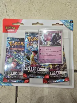 Pokemon TCG Scarlet & Violet Stellar Crown 3-Pack Blister Tinkaton Promo Card #6 - Image 1