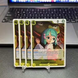 Kouzuki Hiyori - OP13-104 Carrying On His Will Rare Foil x4 Card Playset - Image 1