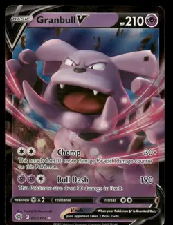 Pokemon Cards Granbull V 057/172 Brilliant Stars Holo Rare V NM *2 - Image 1