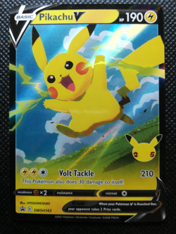 Pokemon Pikachu V SWSH143 25th Celebrations Promo Card - Image 1