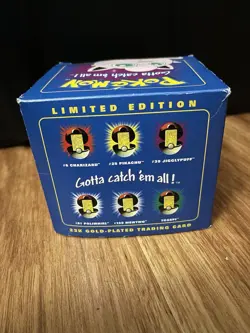 Pokemon 23k Gold Plated Jigglypuff Trading Card Sealed 1999 Blue Box Burger King - Image 3