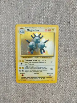 Pokemon TCG Magneton Holo Rare Vintage Card Base Set 9/102 LP - Image 1