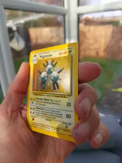 Pokemon TCG Magneton Holo Rare Vintage Card Base Set 9/102 LP - Image 5