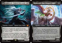 1x Sephiroth, Fabled SOLDIER - Foil - Extended Art Light Play MTG Magic - Kid Ic - Image 1