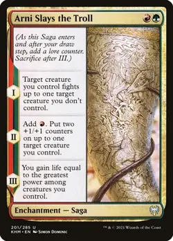 Arni Slays the Troll (201) Kaldheim KHM MTG Magic - Image 1